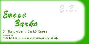 emese barko business card